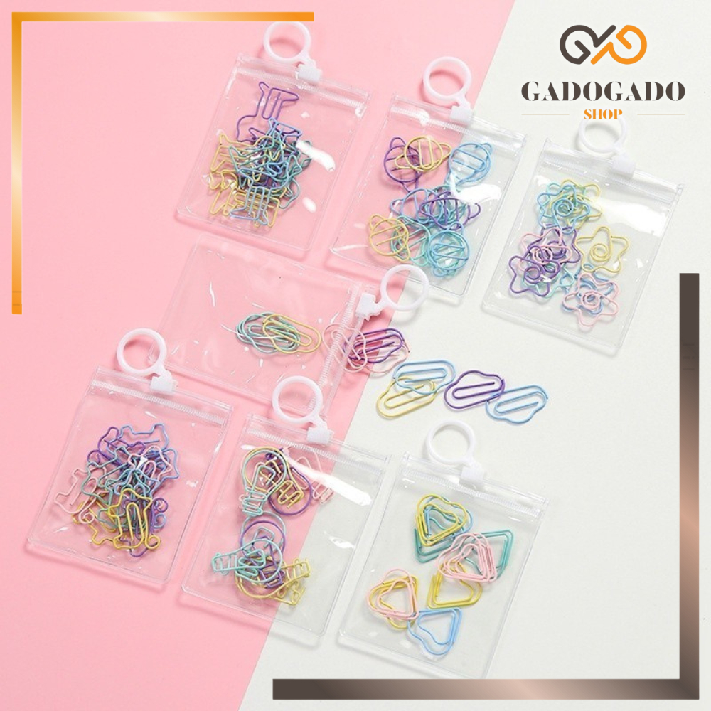 

GGS HL0573 Penjepit Klip Kertas Paper Clip Push Pin Set 10pcs Free Pouch Y1706