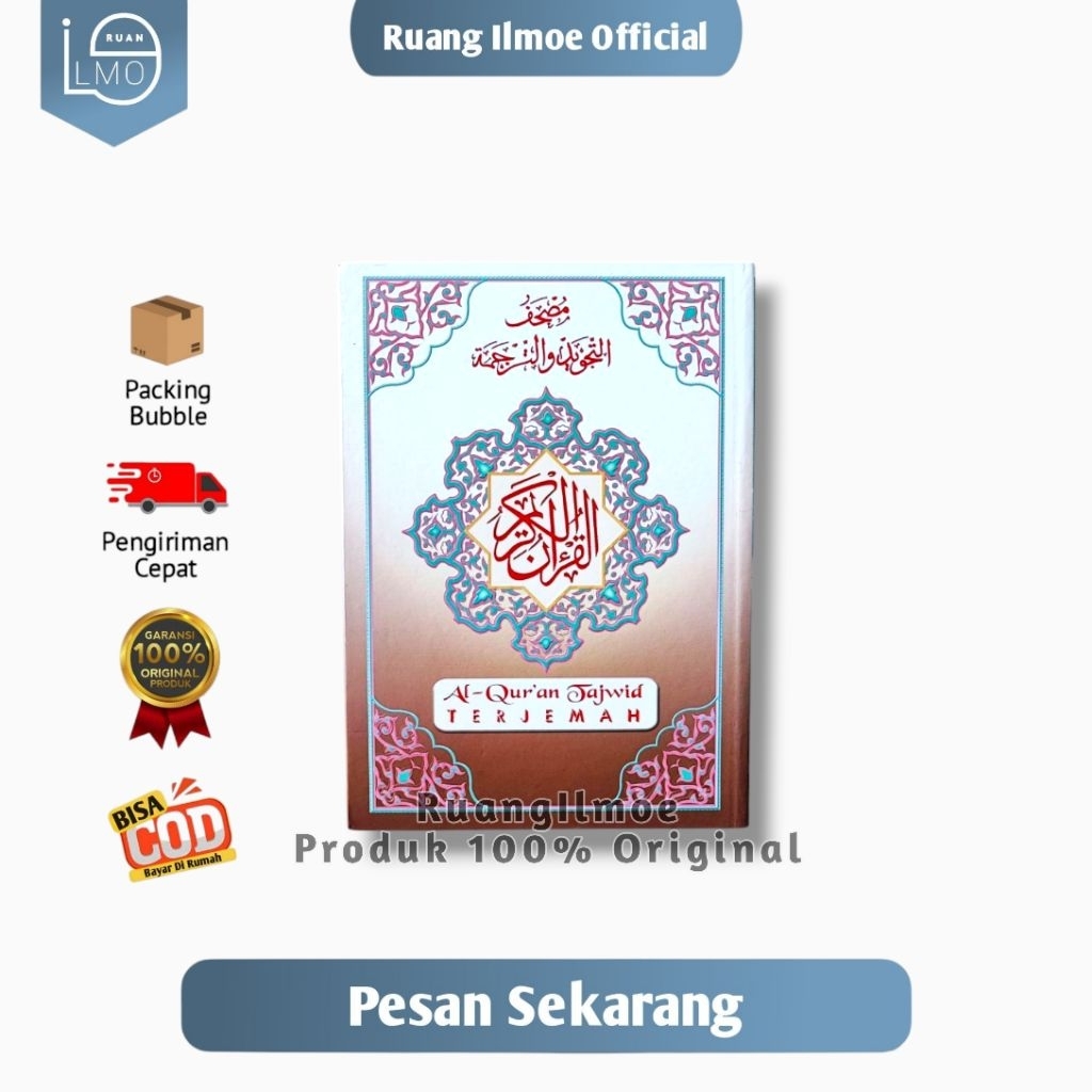Al Quran Terjemahan Tajwid Warna Diponegoro B5 Hardcover