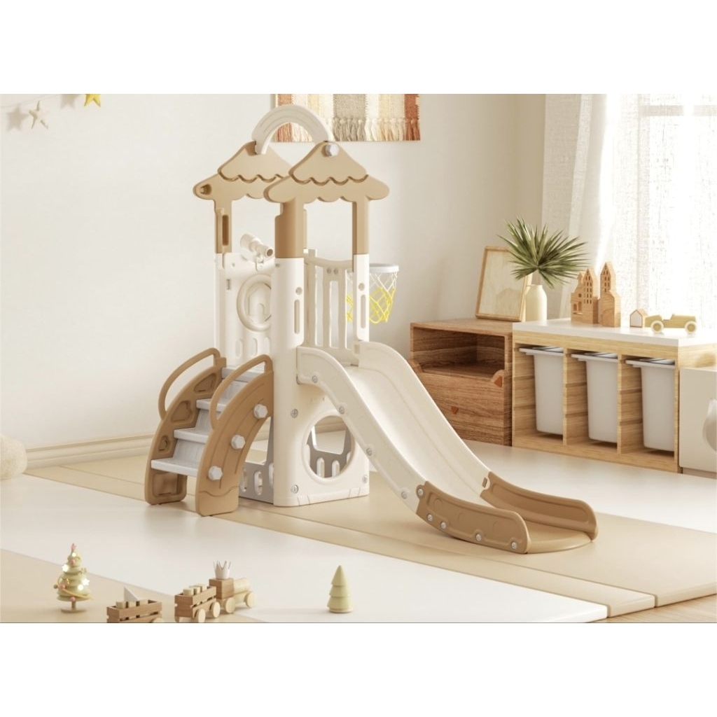 JUMBO PEROSOTAN RUMAH SINGLE PLAYHOUSE SLIDE KUDA KUDAAN RIDE ON HORSE AYUN TANGGA RUMAH ATAP INDOOR