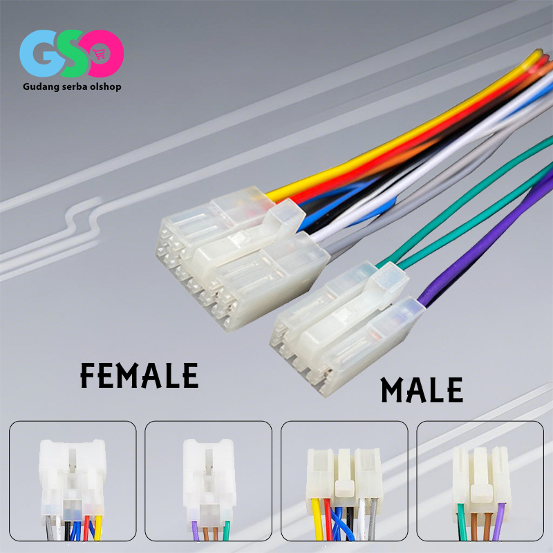 Soket Audio Head Unit Mobil Male Female Soket Head Unit Android Double Din Toyota