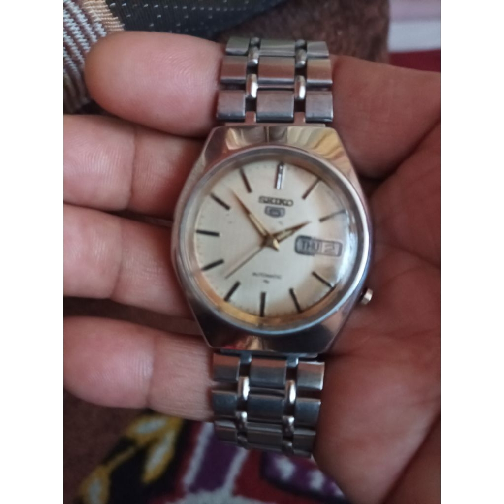 Seiko 5 7009 dial putih original Japan