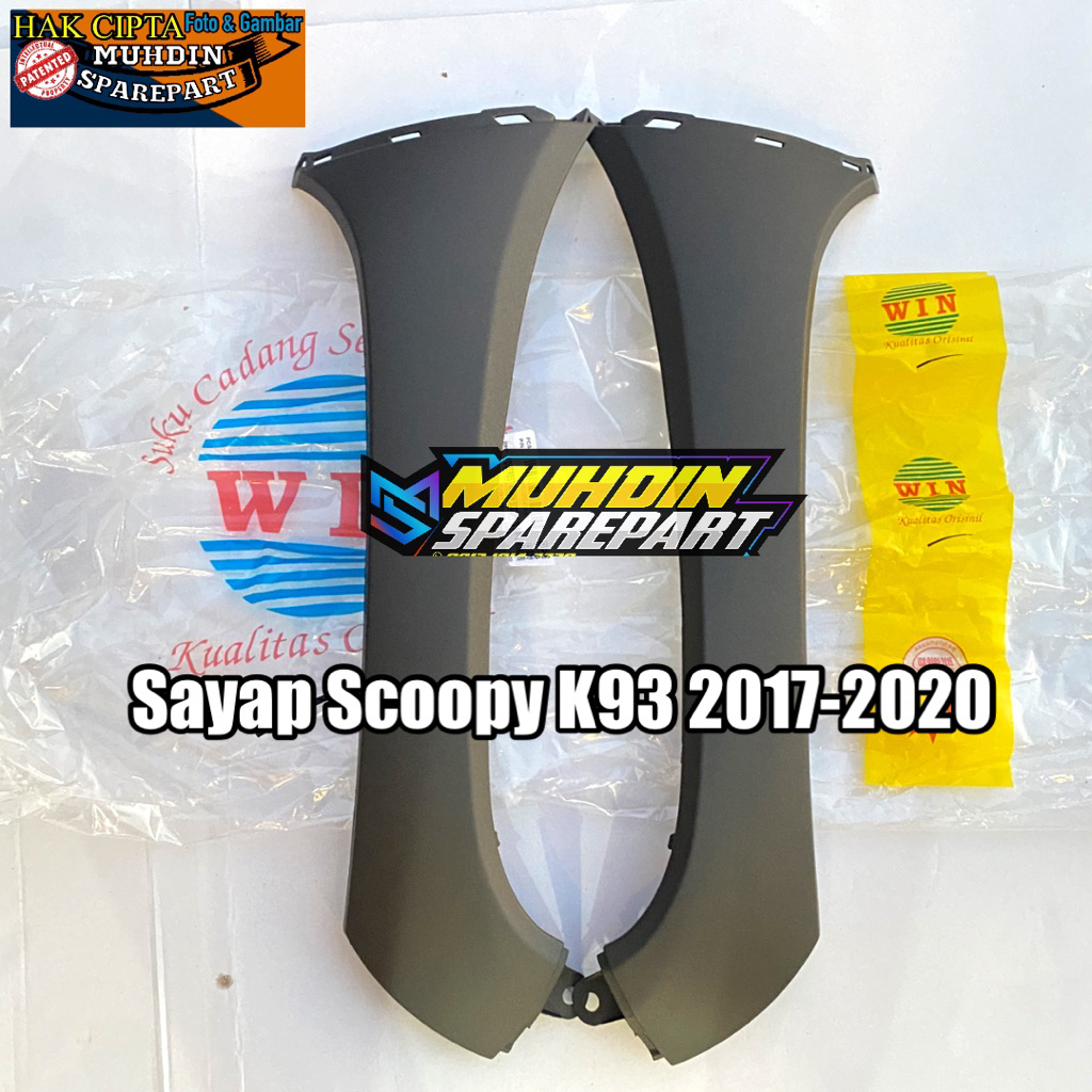 Sayap Body Depan Scoopy K93 Coklat doff abu abu matte brown Tahun 2017/2018/2019/2020