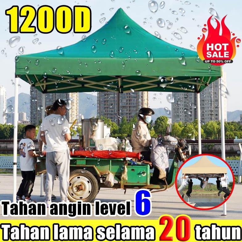 KODE X72R Tahan angin level 5 Terpal Atap Tenda Lipat Tenda Bazar Outdoor Tenda Terpal Atap Tenda Po
