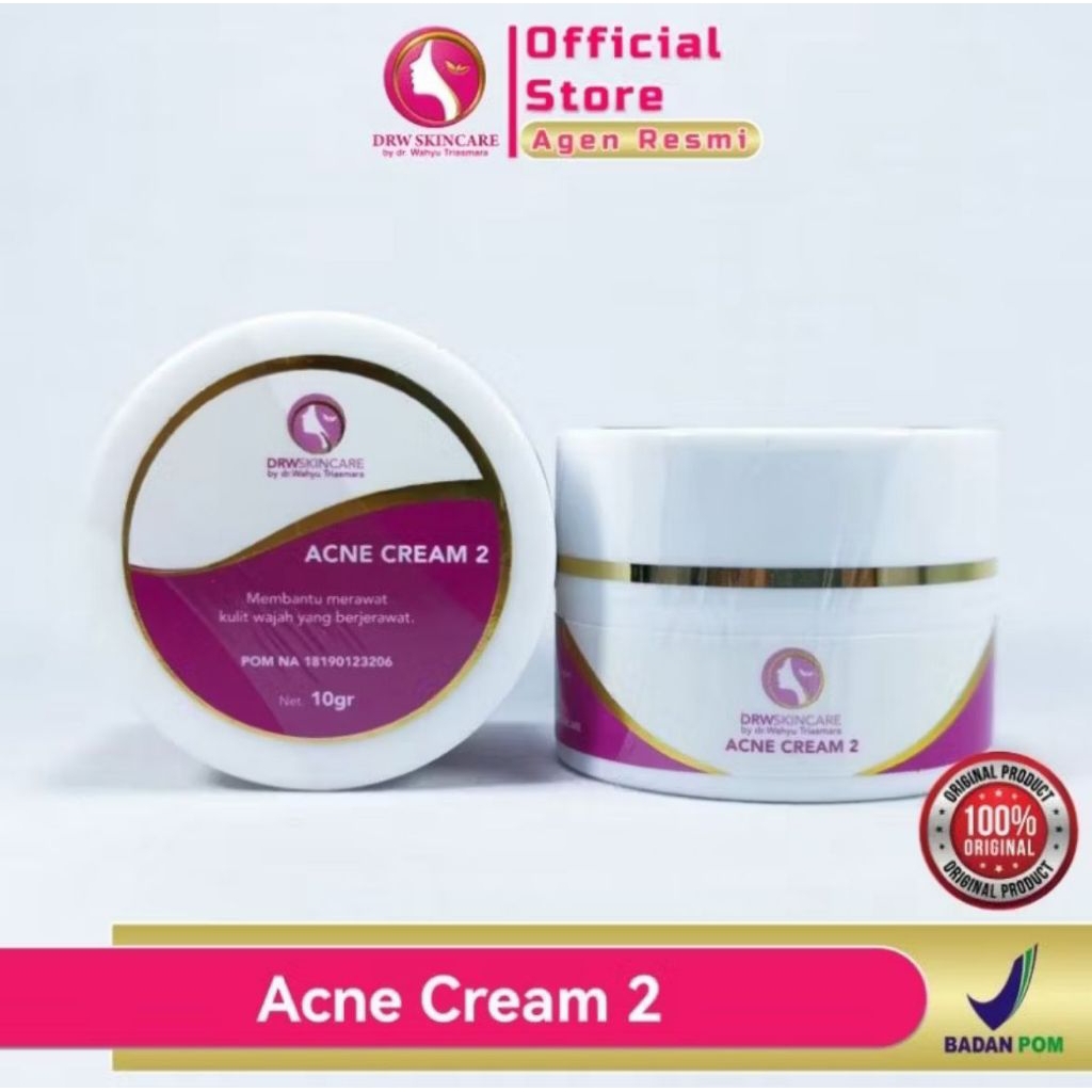 Krim Totol jerawat Ampuh menyembuhksn jerawat meradang/ Acne cream series Drw skincare Bpom Original