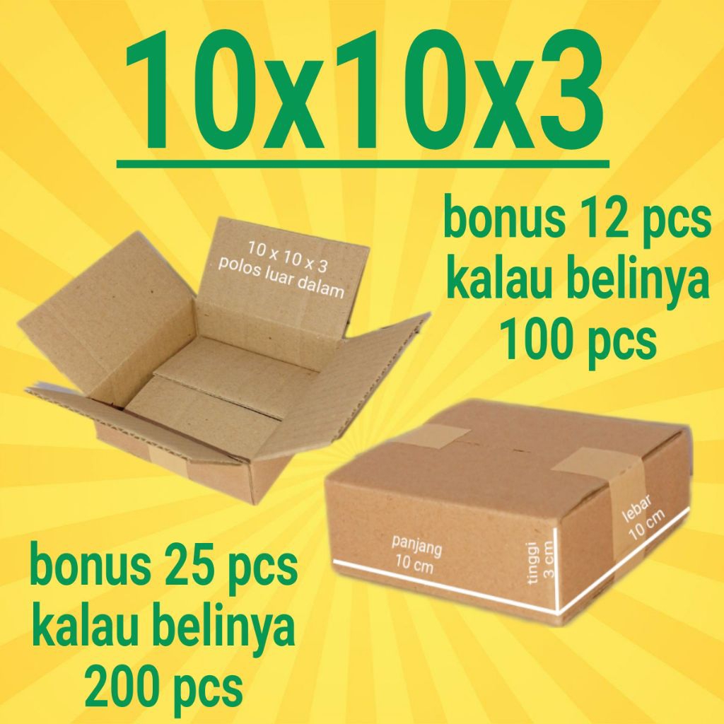 

Kardus Packing Ukuran 10x10x3