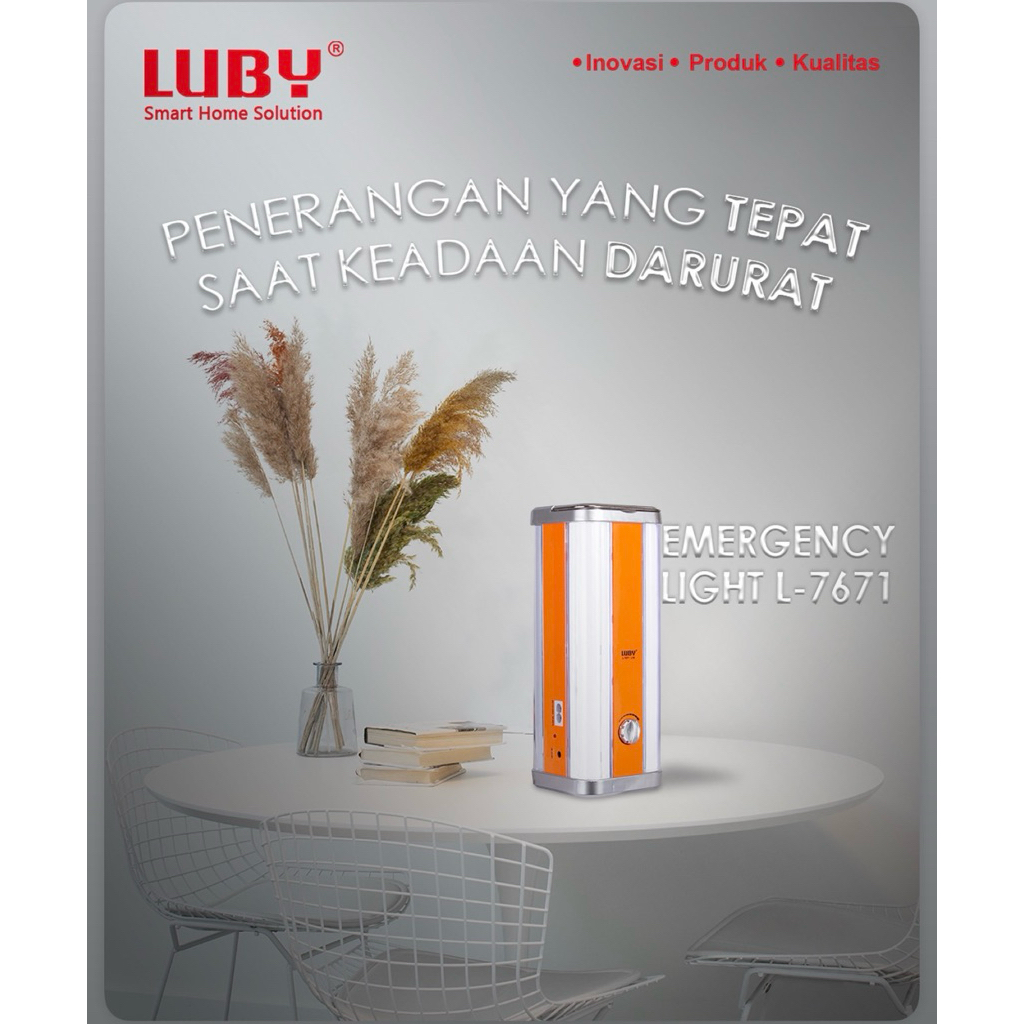 Luby Emergency Lamp L-7671 10W Led Rechargeable lampu emergency L7671