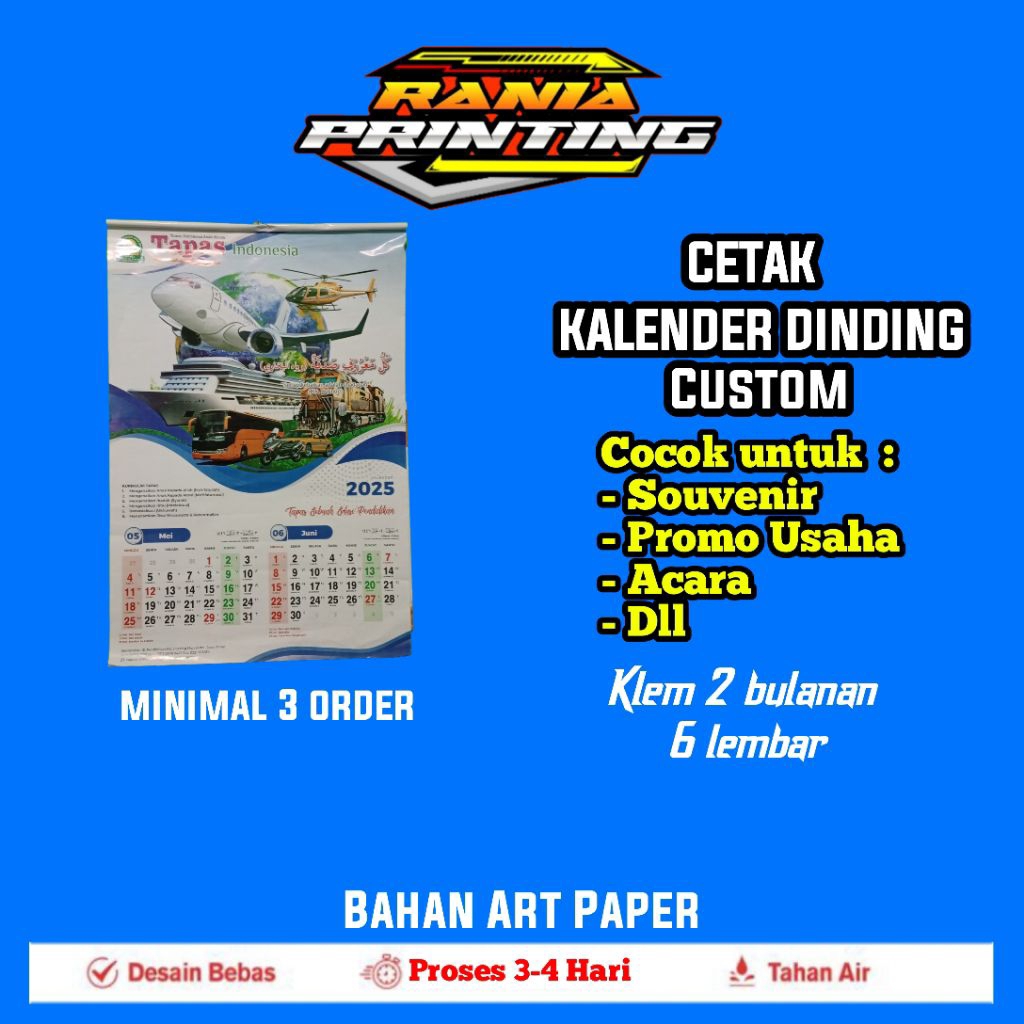 

Cetak kalender dinding custom