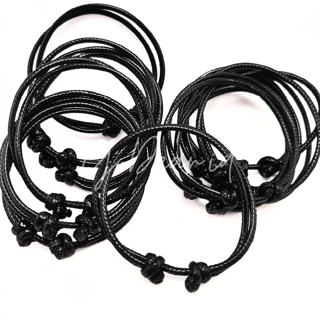 2mm Gelang Tali Korea Polos Pria Wanita