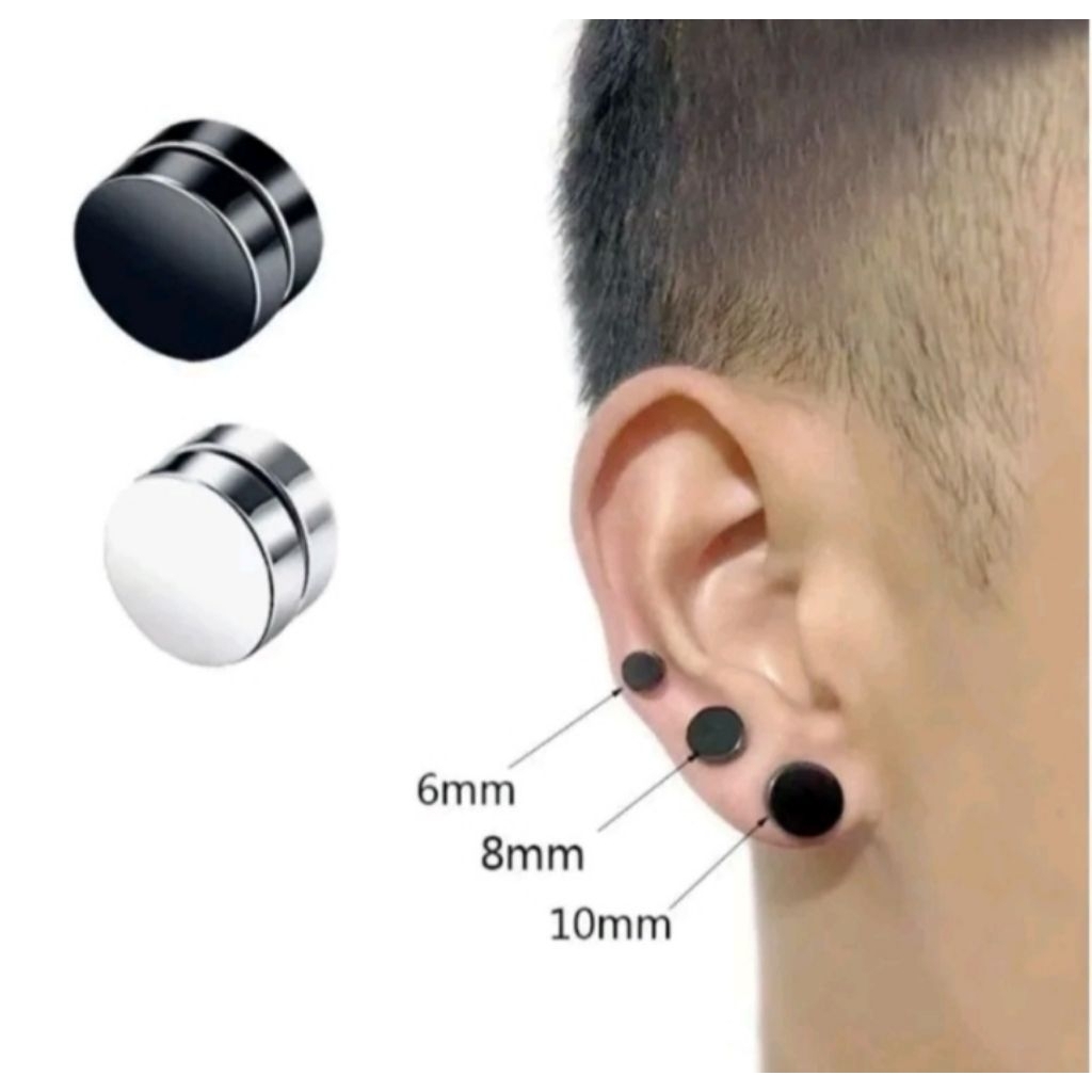 anting magnet/anting magnet titanium/anting pria dan wanita/anting tanpa tindik/anting terbaru