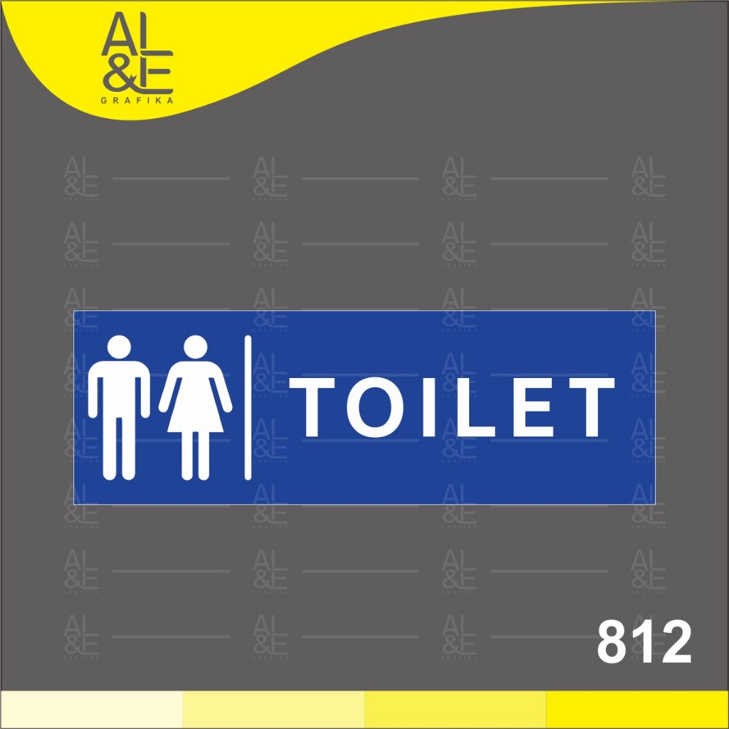 

812 - Stiker Toilet ( Kamar Kecilv), Vynil indoor, Tahan Air dan premium