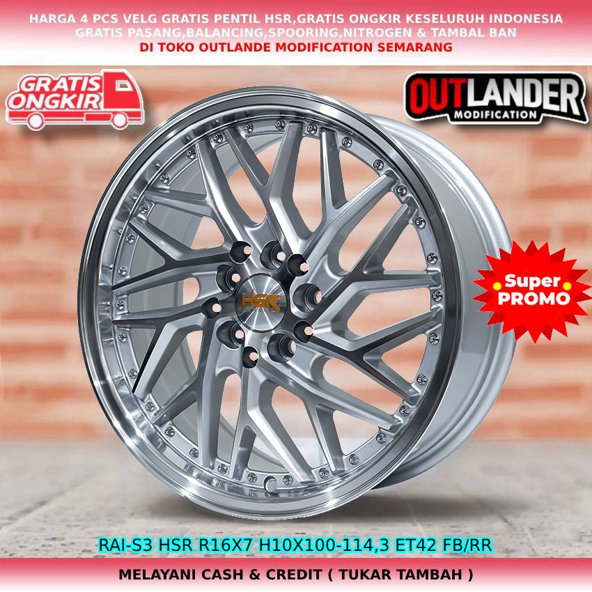 velg ring16 untuk mobil FTO Grandis Grandia Outlander Cedric Elgrand Murano dll hsr sepulu r16