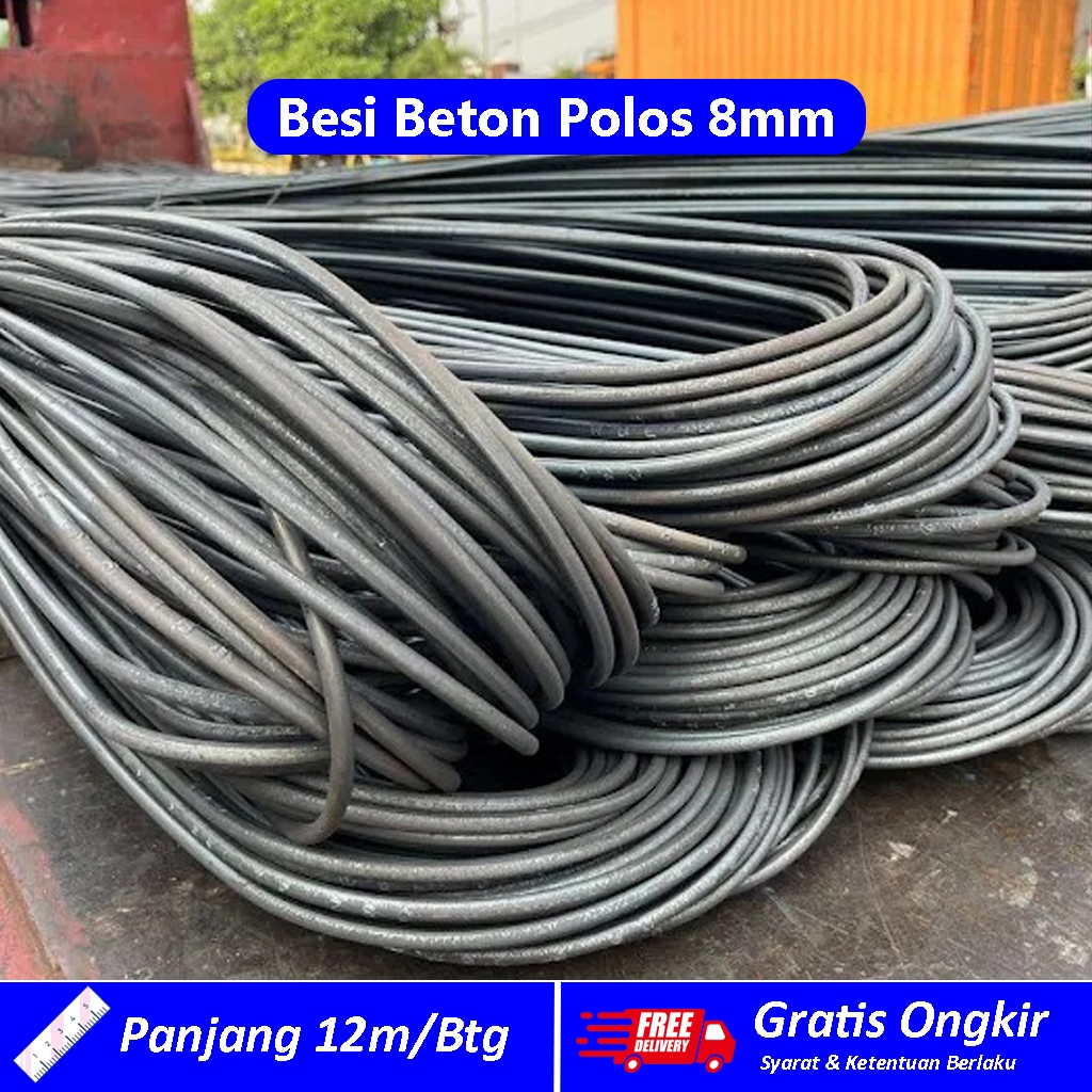 Besi Beton Polos 8mm / Besi Beton 8mm / Besi 8mm / Besi Beton Murah