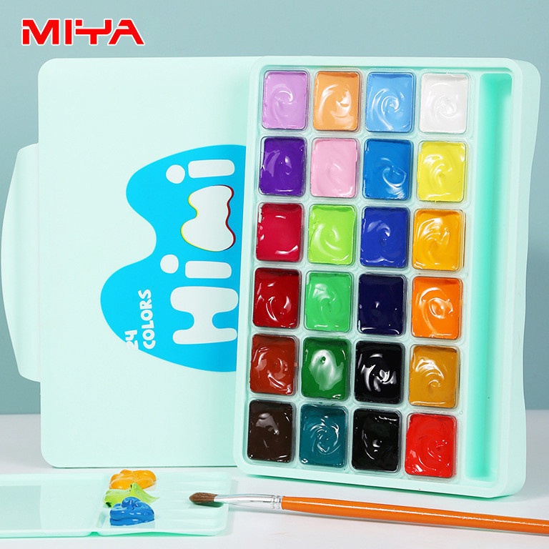 

KODE J18L Miya Himi Gouache 1824 Warna Colors 3ml Cat Air Acrylic Pigment Pigmen Akrilik Gouache Paint