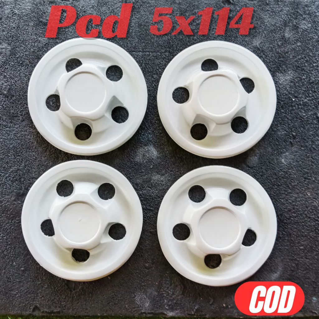 (1SET) Dop Velg kaleng Mobil PCD 5x114 Tutup velk 5x114 Terios, rush, New Carry Tayo, L300, Innova, 