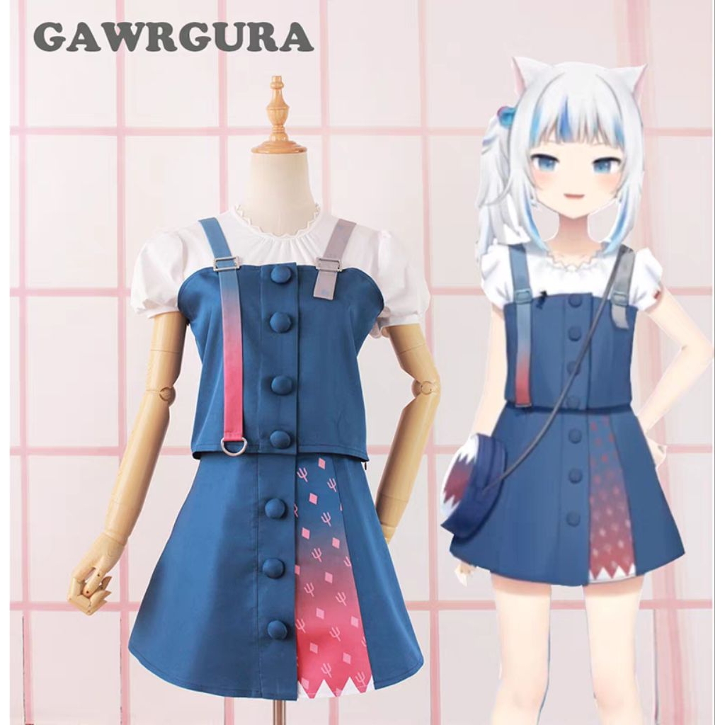 gawr gura casual costum cosplay