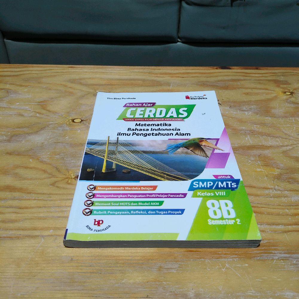 Buku Bahan Ajar Cerdas Matematika Bahasa Indonesia IPA 8B Kelas VIII SMP Semester 2