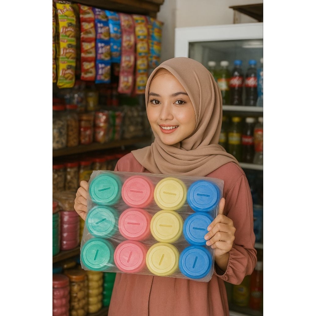 [12Pcs] Celengan plastik kecil 1 lusin 12 Pcs - Celengan anak viral murah