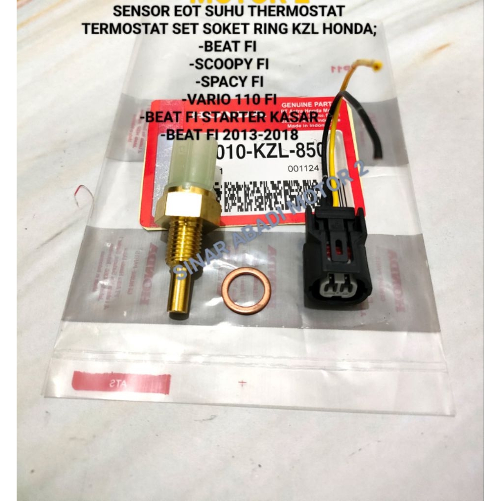 SENSOR EOT SUHU THERMOSTAT TERMOSTAT SET SOKET RING KZL HONDA BEAT FI SCOOPY FI SPACY FI VARIO 110 F