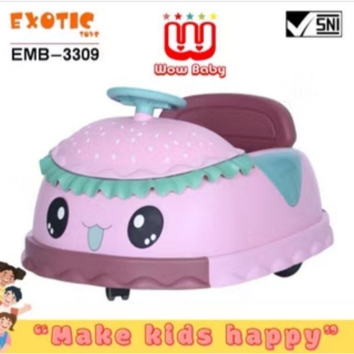 XOTIC RC CAR EMB  Mainan Mobil Aki Remote dan Pedal ( 2 IN 1 ) bumpercar baby remote