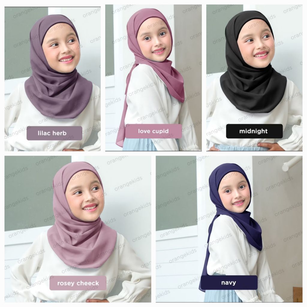 pashmina inner anak 2in1 ceruty baby doll / pashmina inner inayah anak