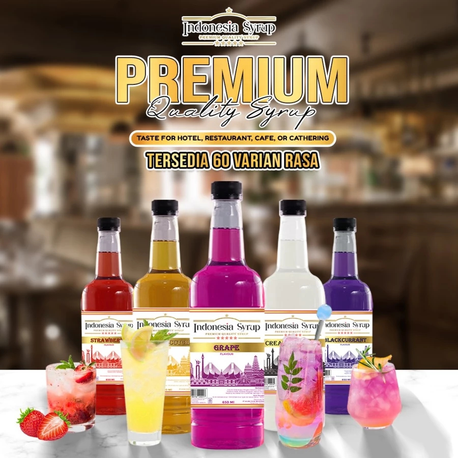 

[SIRUP SERIES] Sirup Premium Aneka Rasa Minuman Flavoured Syrup Halal BPOM 650 ml Indonesia Syrup