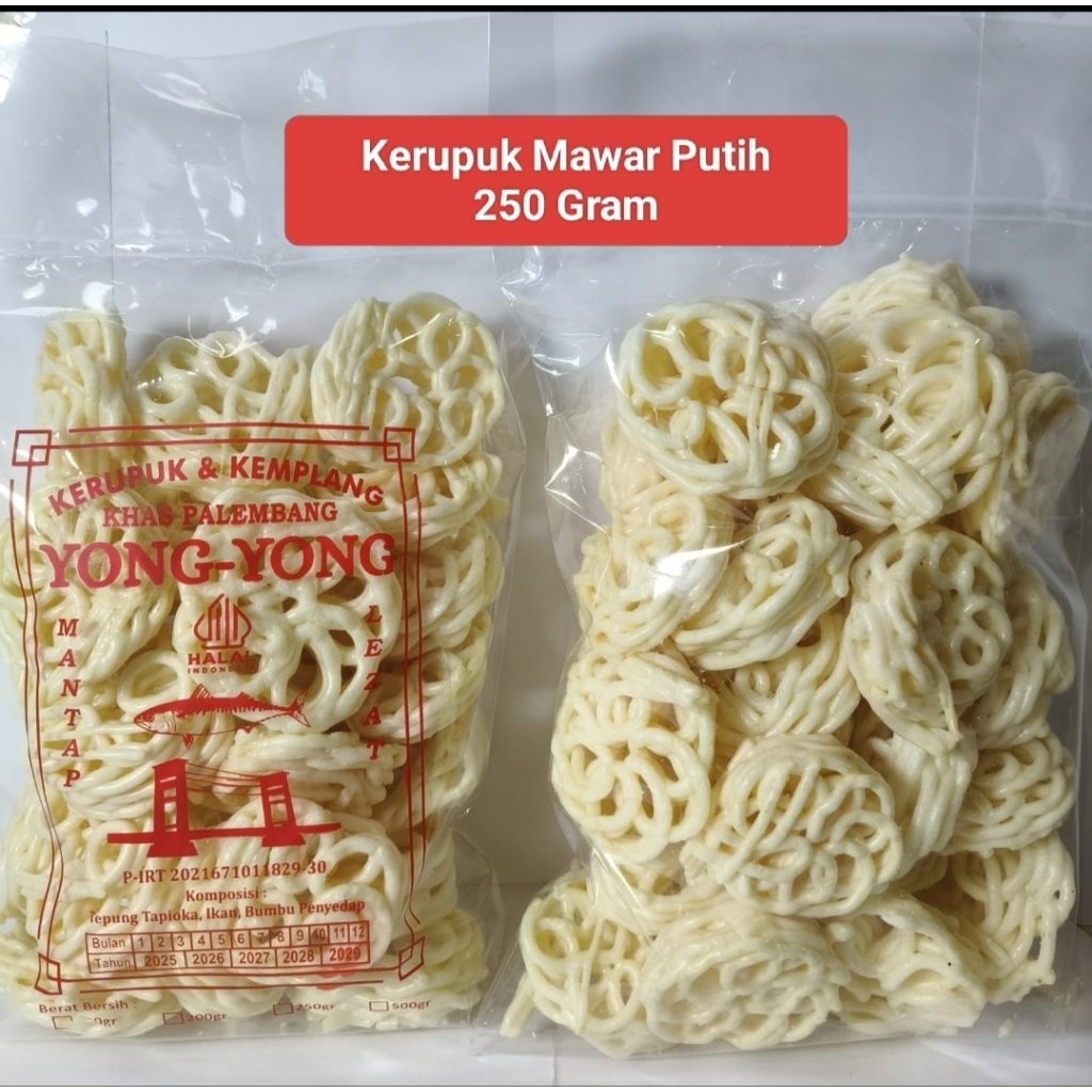

Kerupuk Mawar Putih Ikan Tenggiri (250gram)