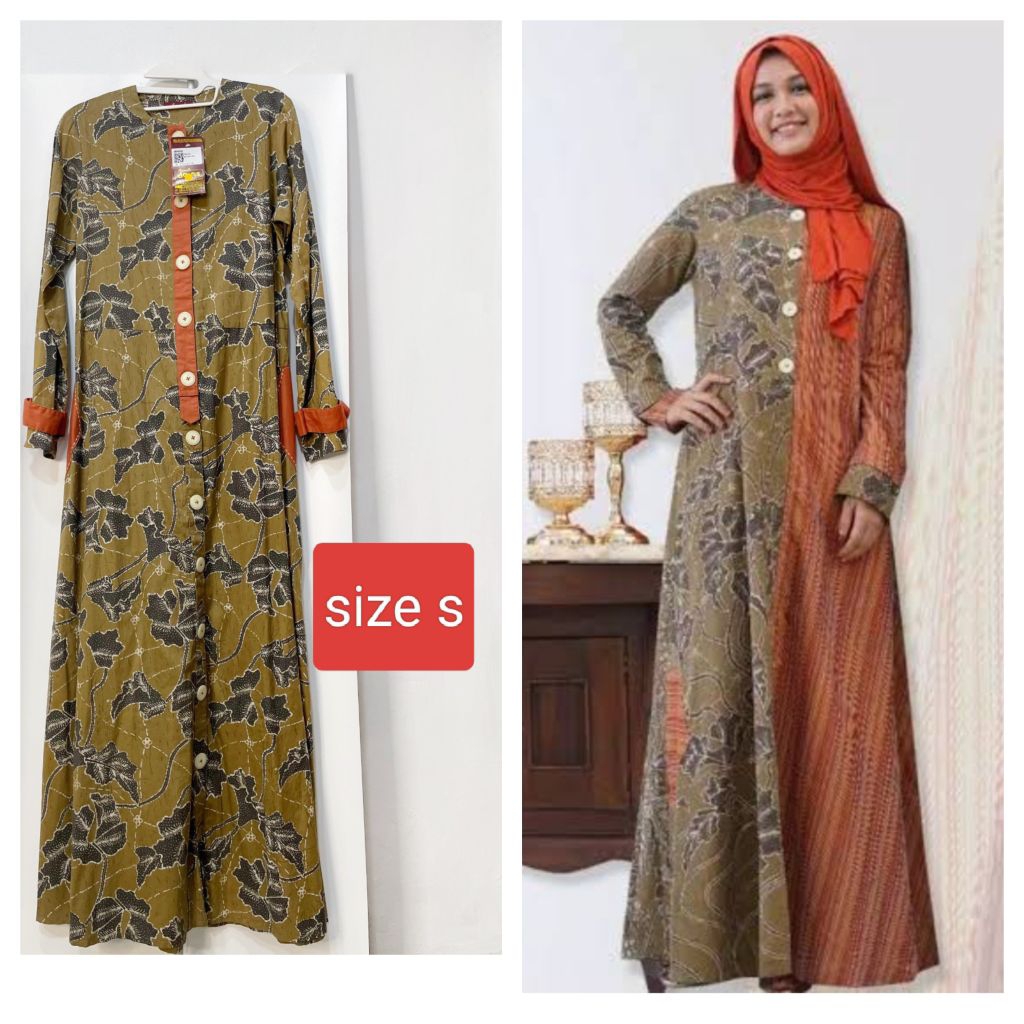 ☀️ Dannis Surabaya Online☀️SALE Abaya Batik D Lawasan Dannis Collection size S