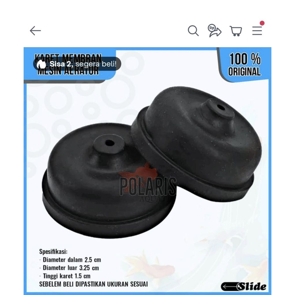 karet membran aerator mesin aerator aquarium