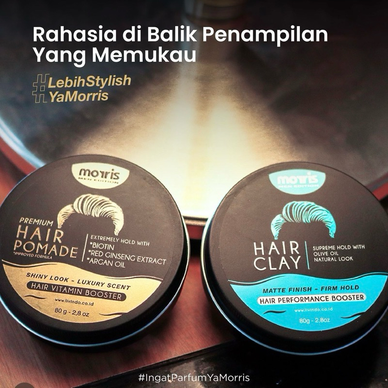MORRIS HAIR POMADE PREMIUM GOLD / HAIR CLAY