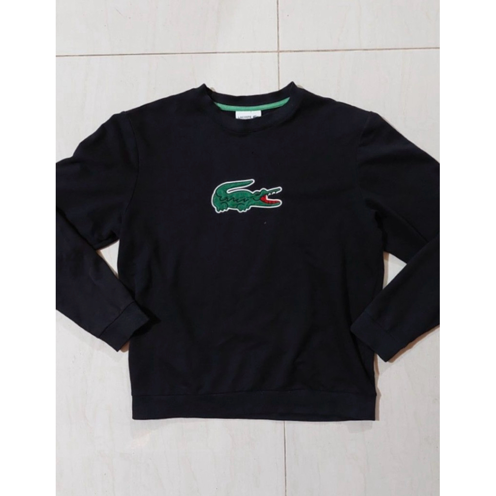 sweater crewneck lacoste second bekas