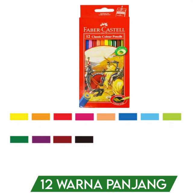 

Faber-Castell Pensil Warna Classic 12 Warna / Colour Pencils Faber Castell