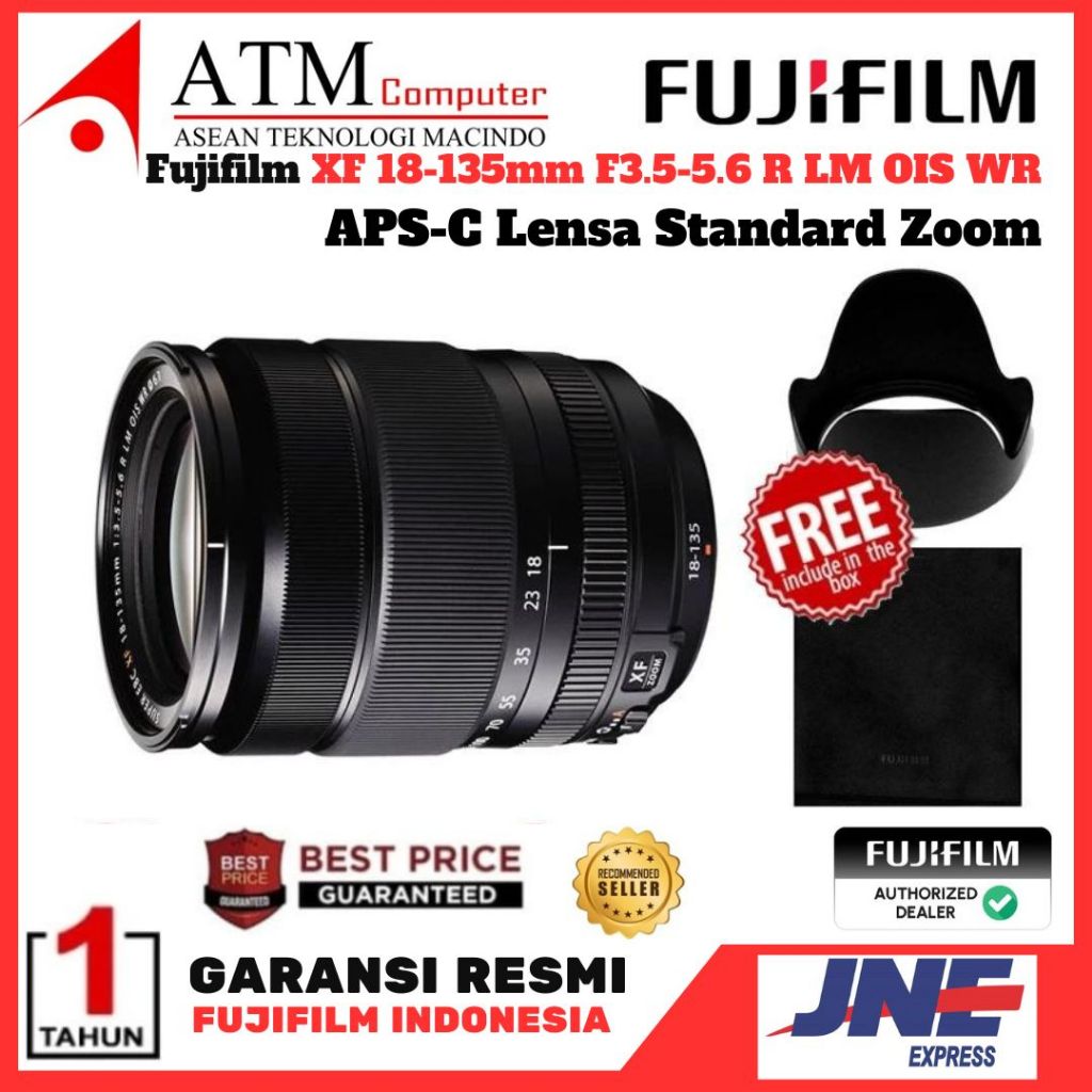 Fujifilm XF 18-135mm f3.5-5.6 R LM OIS WR Fujinon XF18-135mm Garansi Resmi