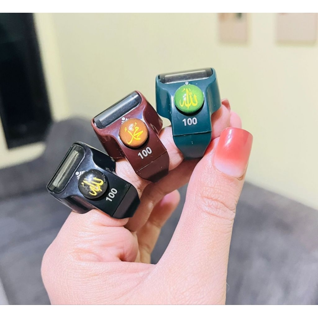 tasbih cincin LED alarm tombol lafadz