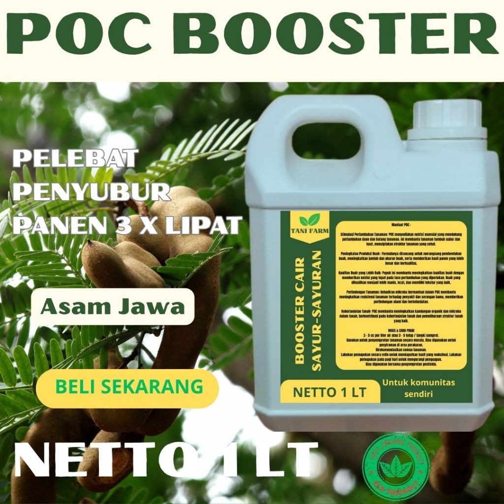 Pupuk Super Booster Cair Buat sayur Asam Jawa Mempercepat Pembuahan Panen Melimpah Pupuk Penyubur