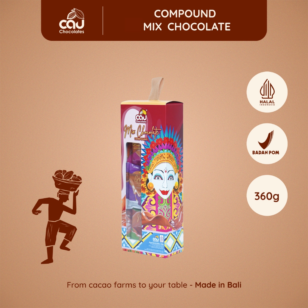 

CAU CHOCOLATES - Cau Candy Mix Chocolate Compound Series / Paket Permen Coklat Compound Mix Varian Rasa - 360 g