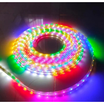 Lampu LED Strip RGB Pelangi Rainbow Kelip Running Berjalan Lampu Hias Agustusan Pagar Gapura Pohon