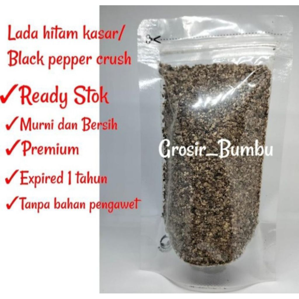 

black pepper crushed 500gr/lada hitam pecah/lada hitam crack .asli100%✅️