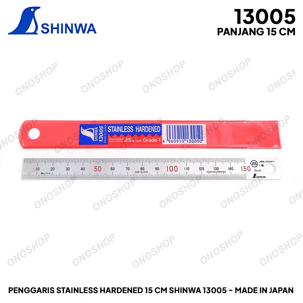 

Penggaris Stainless Steel 15 cm - Sinhwa - Made in Japan