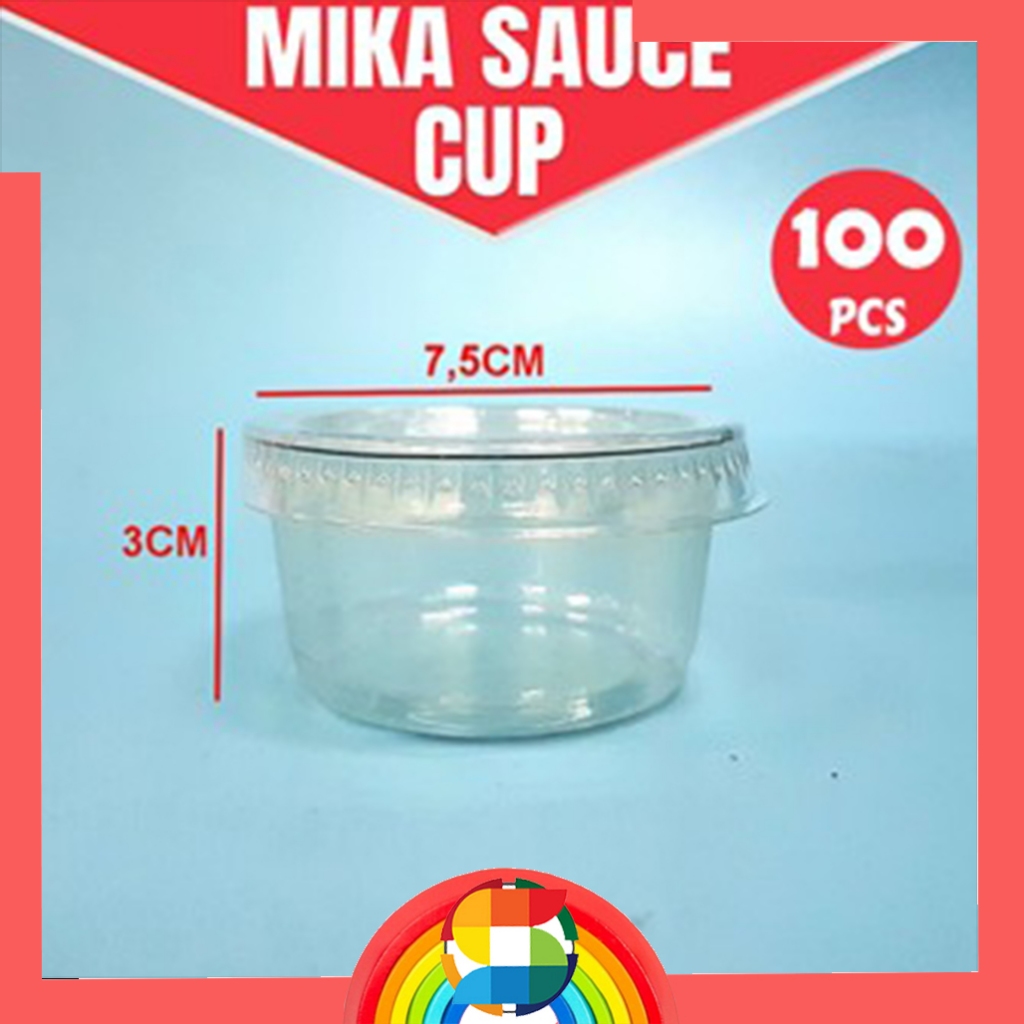 ( ISI 100PCS ) Mika Cup Saus/ Tempat Saus/Cup Saus