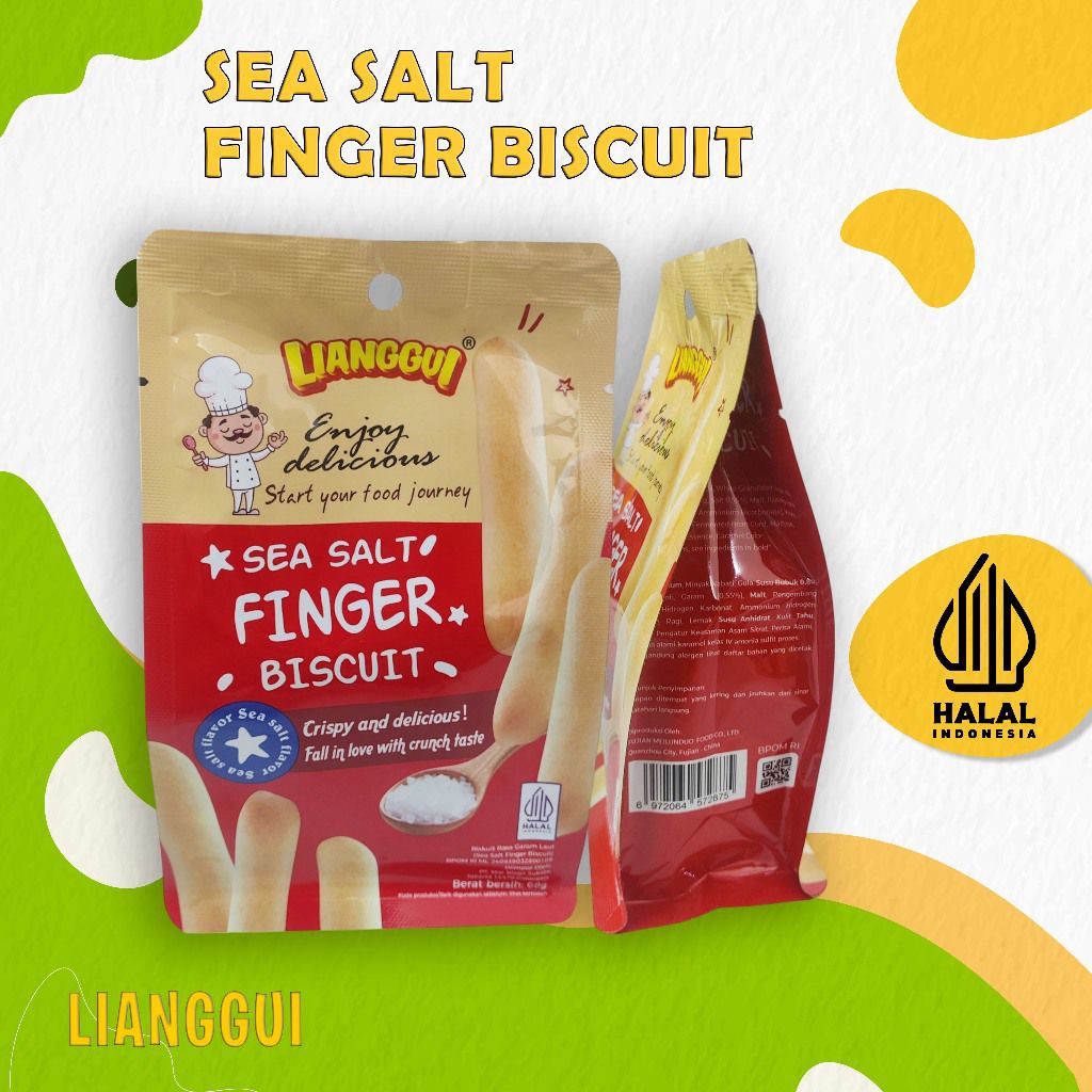 

Lianggui Sea Salt Finger Biskuit 68gr Halal