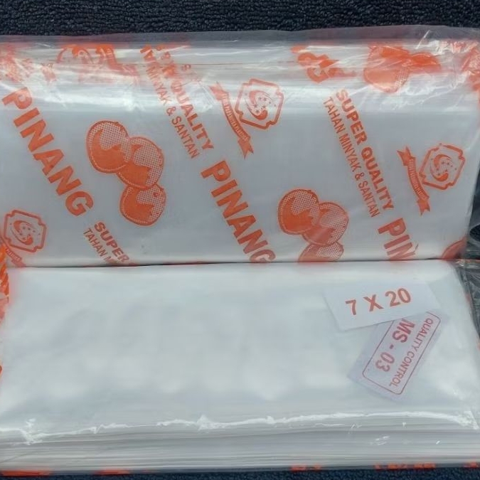 KANTONG PE/PLASTIK PE PINANG 7X20(1PAK)