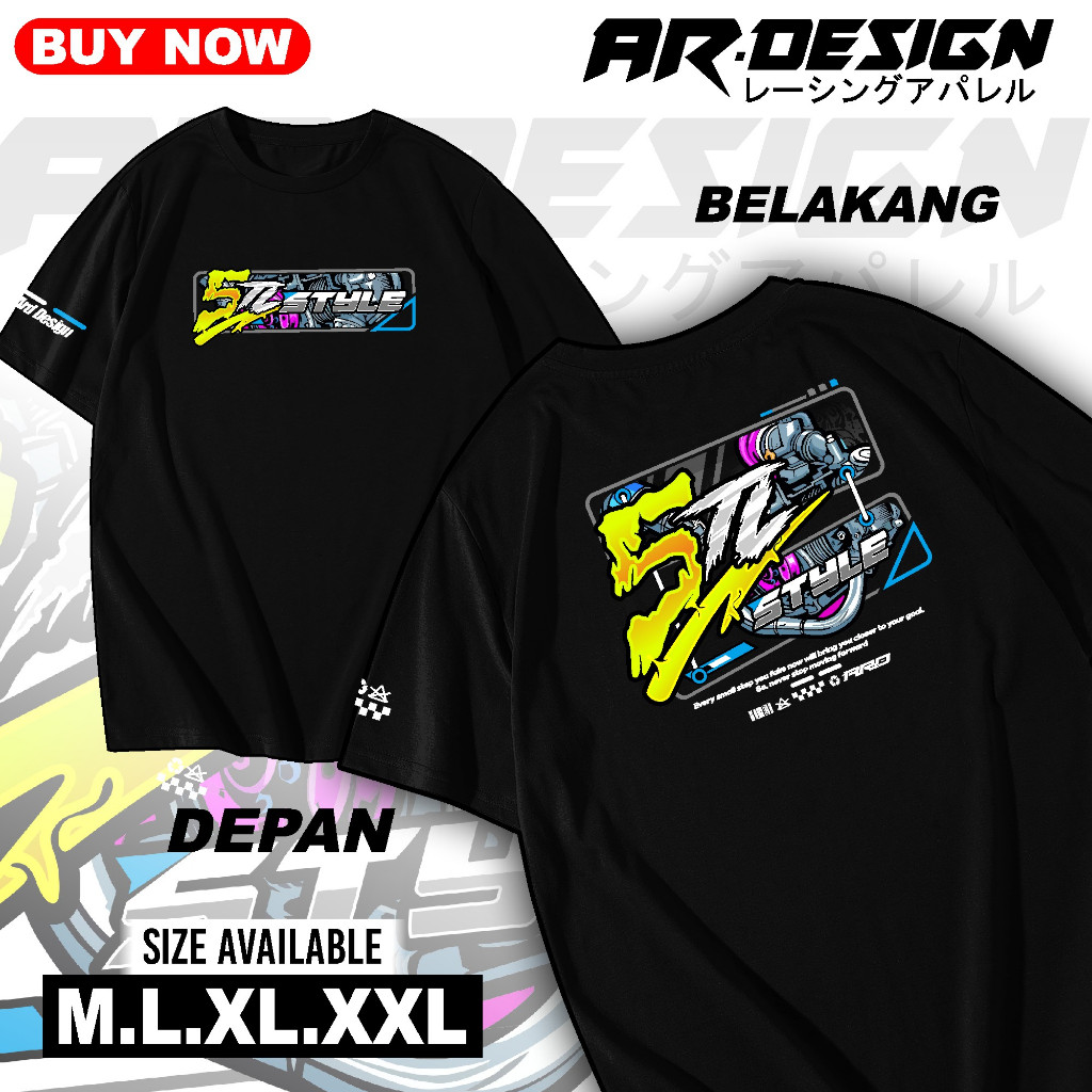 Baju Kaos Racing 5TL  Baju Style Distro Otomotif 5 TL Mio Matic Racing Bahan PE Soft