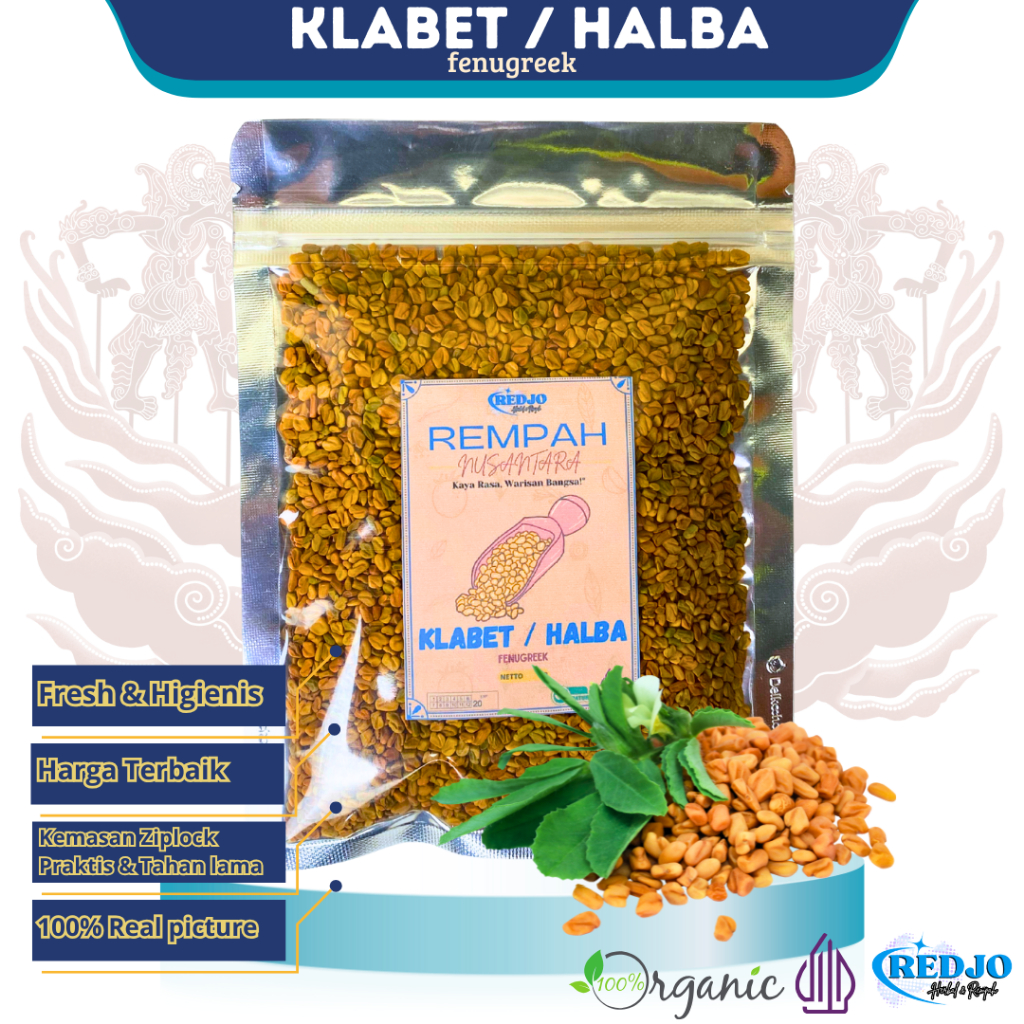 

BIJI KLABET | Methi seed | Fenugreek | Halba | Hulbah 100 GRAM Redjo Rempah JSR 100% PREMIUM QUALITY