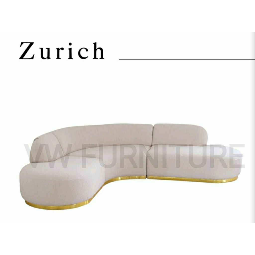 TITOV Sofa Sudut L Type Zurich - Sofa Sudut Medan - Sofa Premium