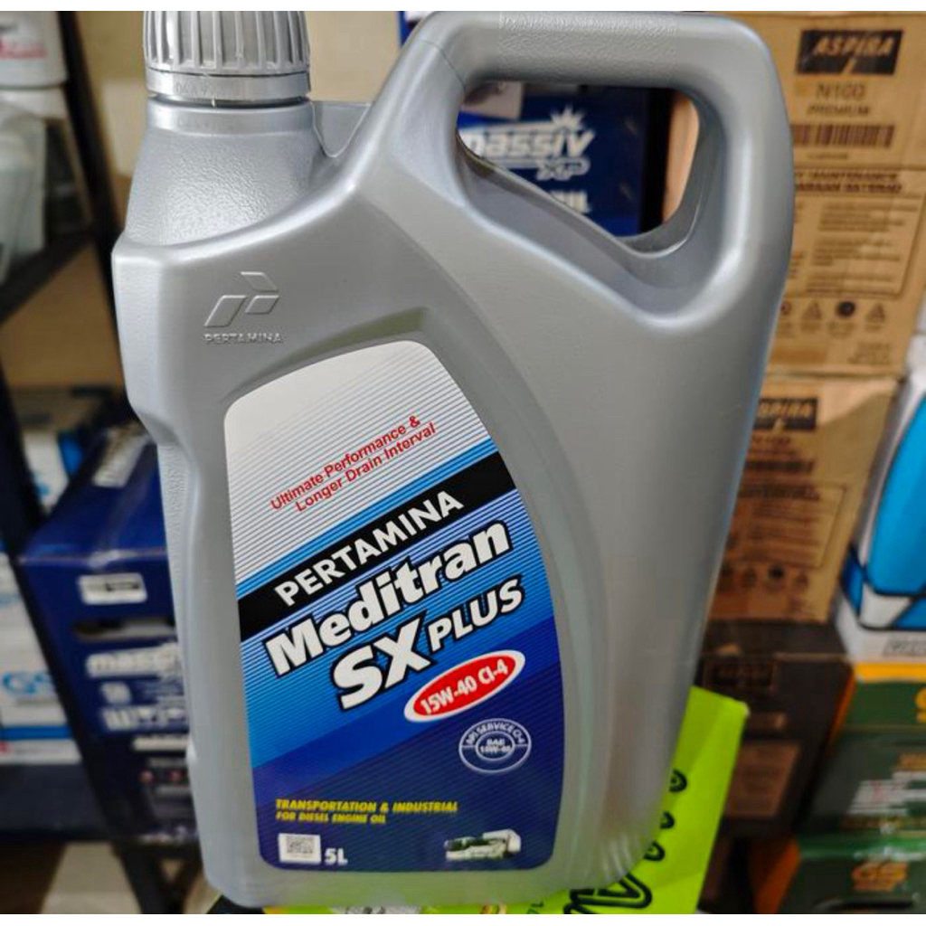 OLI/PELUMAS PERTAMINA MEDITRAN SX PLUS 15W-40 KEMASAN 5 LITER GENSET