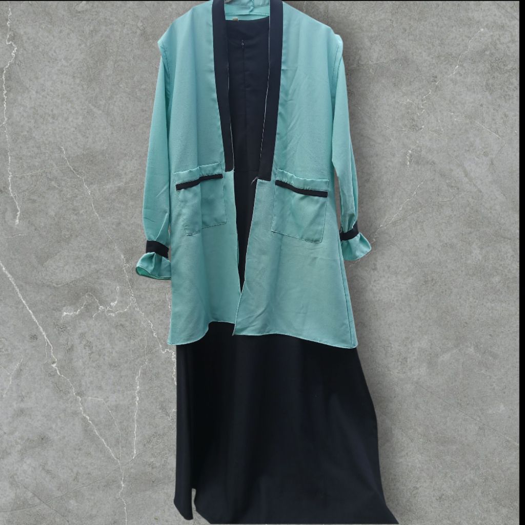 BAJU GAMIS ELBINA SET gamis + outer