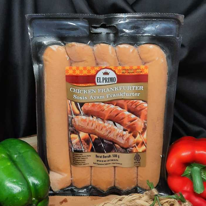 

El Primo Chicken Frankfuter 500gr / Sosis Ayam Frankfuter 500gr