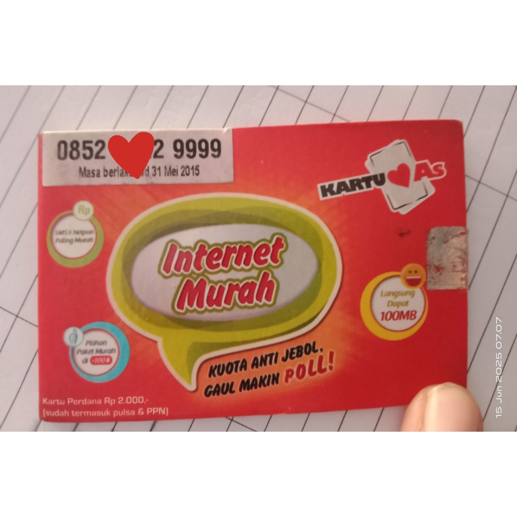 Perdana Telkomsel Kartu As Nomor Cantik kwarted 9999