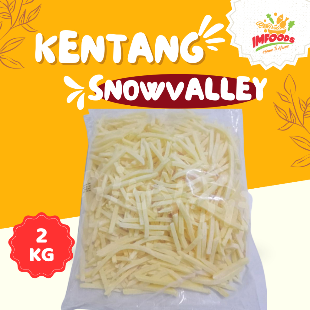

Kentang Snowvalley 2 kg/Kentang shoestring Snowvalley/Kentang goreng frozen/Kentang renyah beku/Imfoods