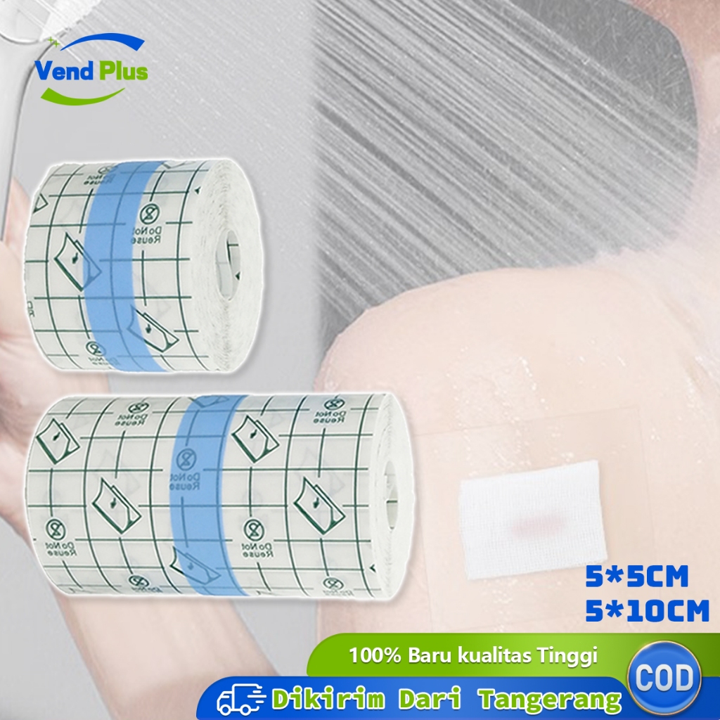 5m/roll Film PU Plester Luka Anti Air Film Dressing Transparan Film PU Multifungsi Perban Medis